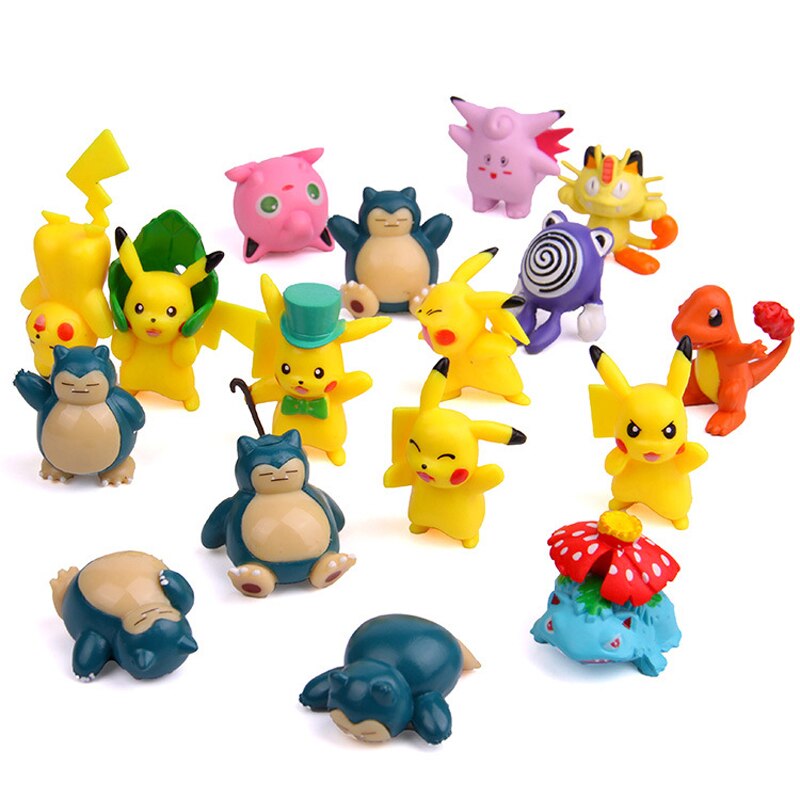 17 pcs. Pokemon figure set: Pikachu Jigglypuff and much more.