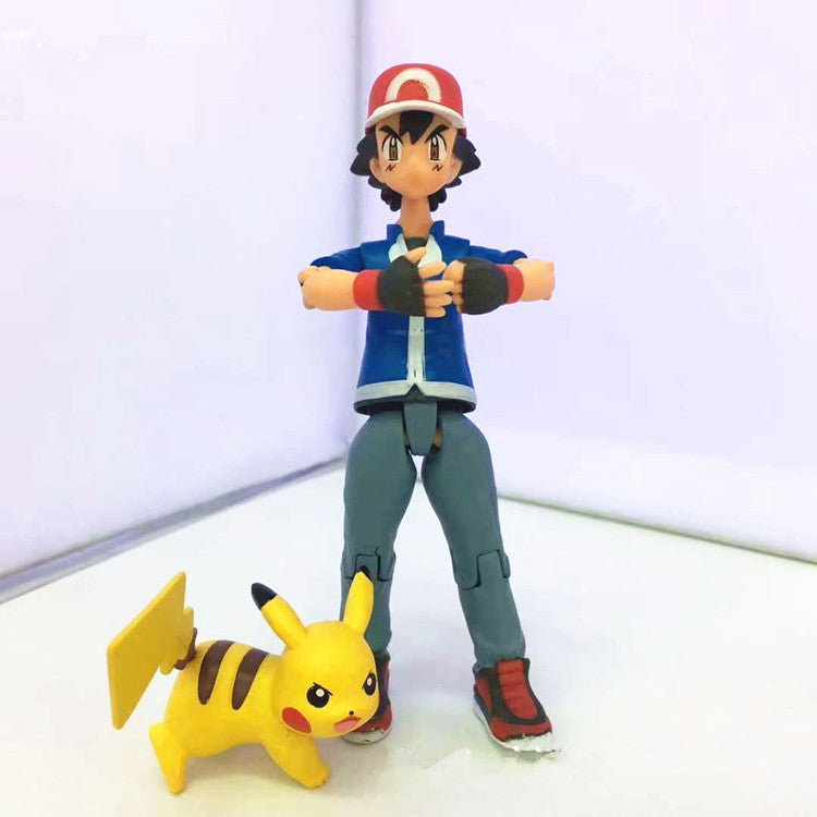 Ash Ketchum with Pikachu, Charmander and Squirtle Action Game Figure