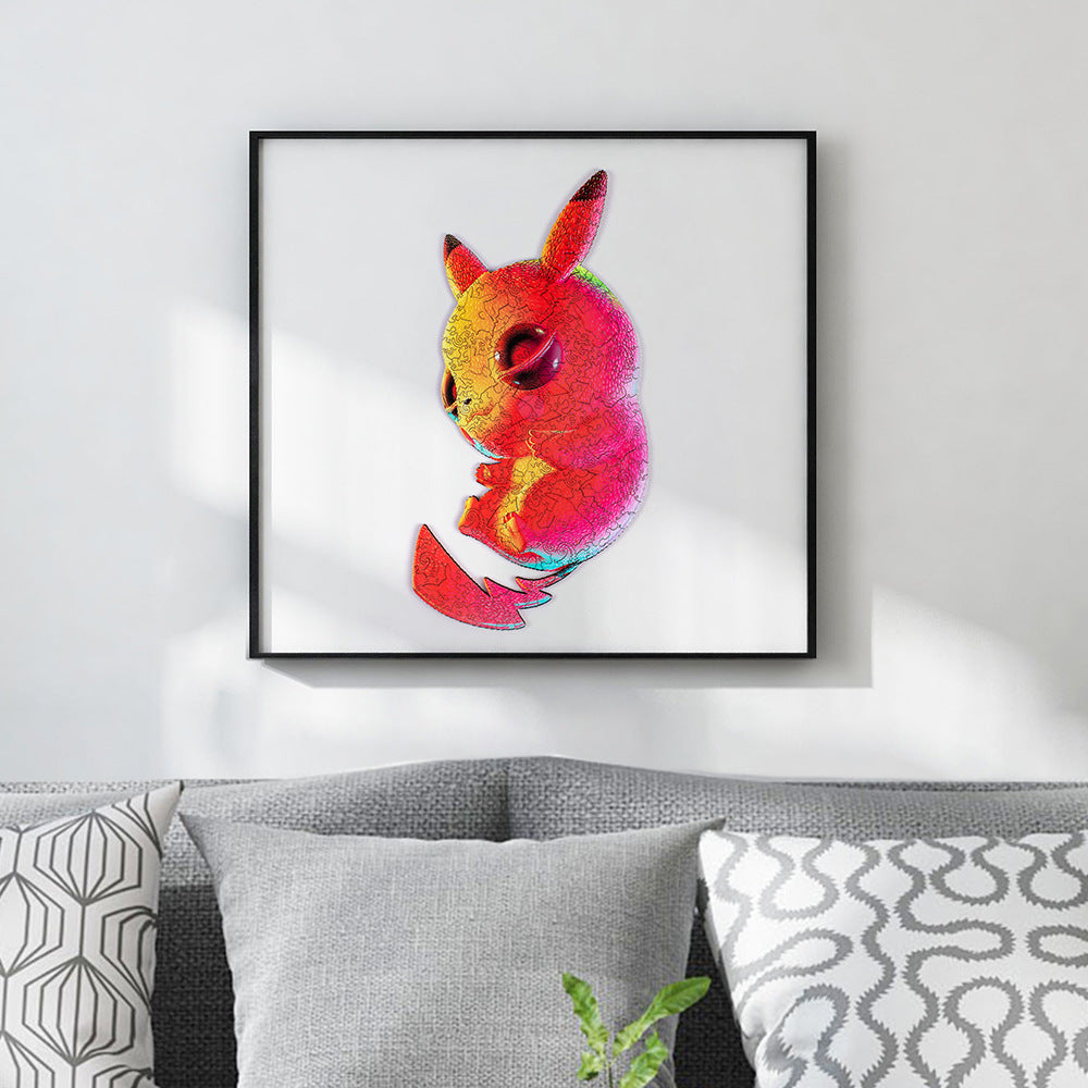 Colorful wooden Pikachu puzzle