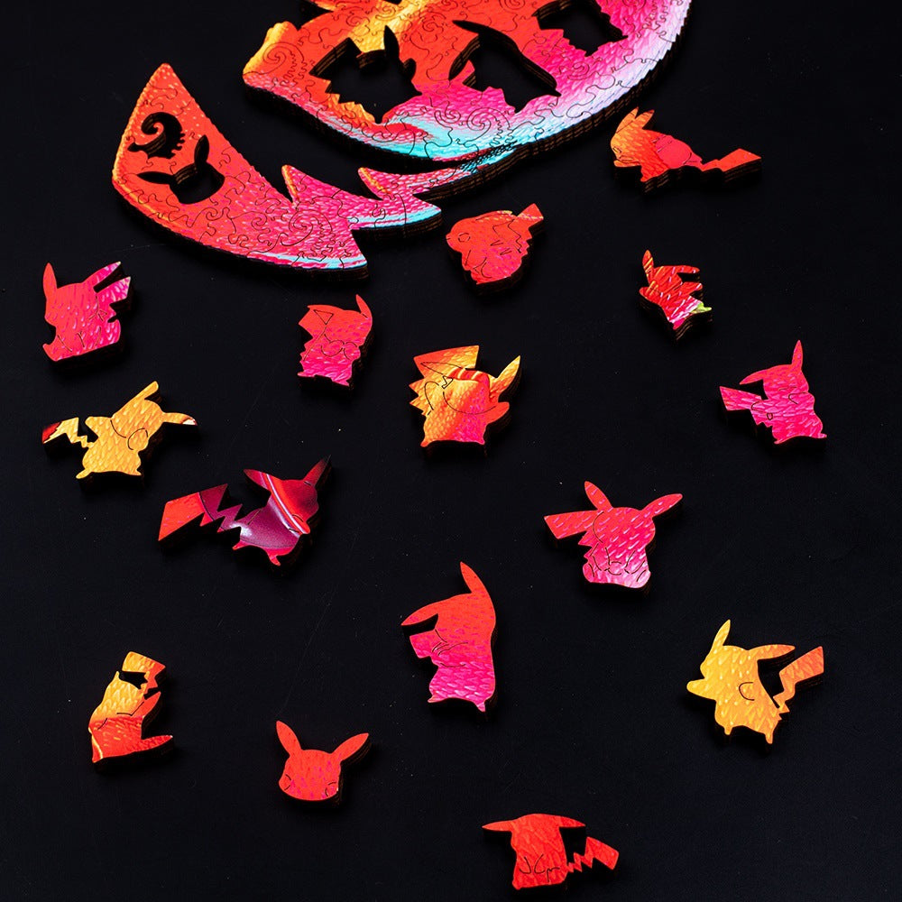 Colorful wooden Pikachu puzzle
