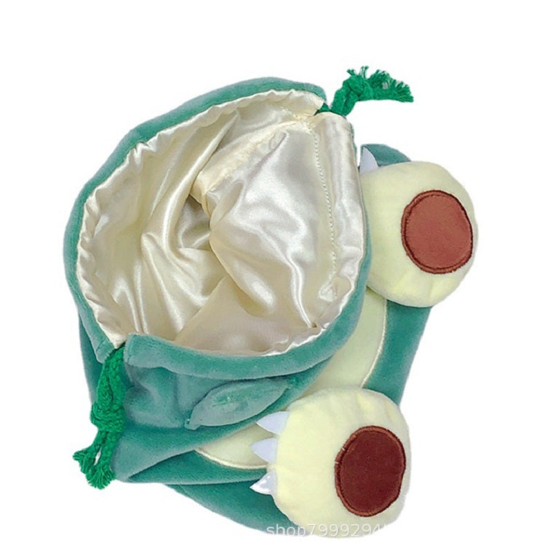 Fluffy Snorlax Relaxo pouch bag