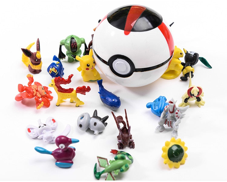 1x pokeball (approx. 7cm) with figure - different pokeballs to choose from