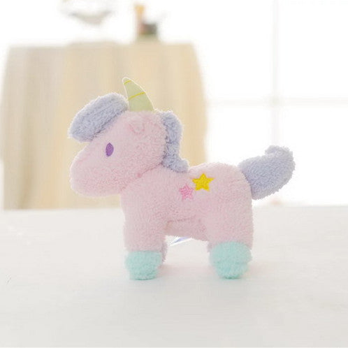 Colorful cuddly wuschel unicorn soft toys