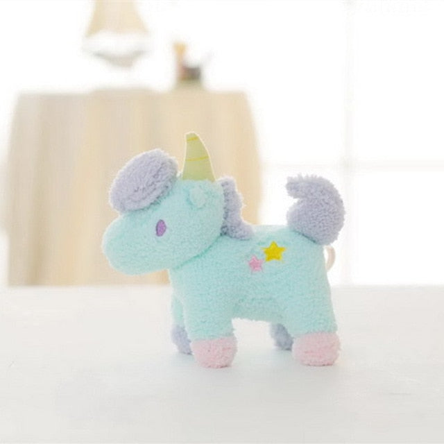 Colorful cuddly wuschel unicorn soft toys