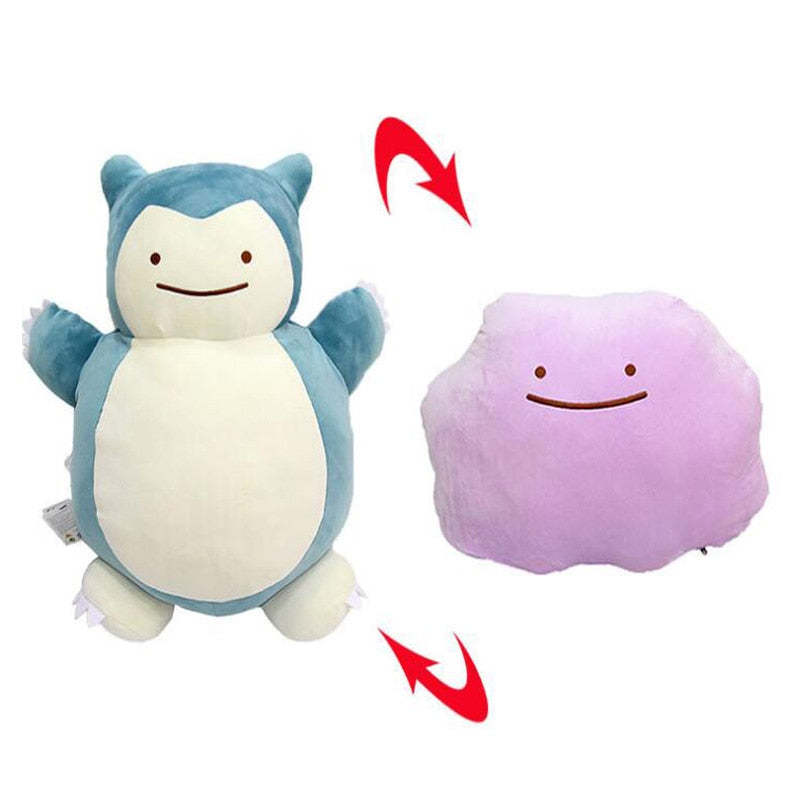 2 in 1 Snorlax / Ditto Transformer plush figure (approx. 30cm)