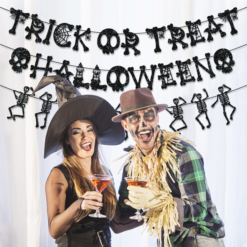 Greetreat Set of 3 Happy Halloween Trick or Treat Banners