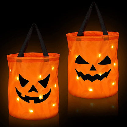 Pumpglow Halloween Pumpkin Buckets with LED lights | BUY 1 GET 1 FREE (2PCS)