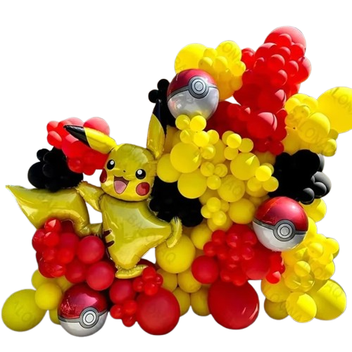 106 pcs Pokemon Pikachu balloons for birthday, party etc.