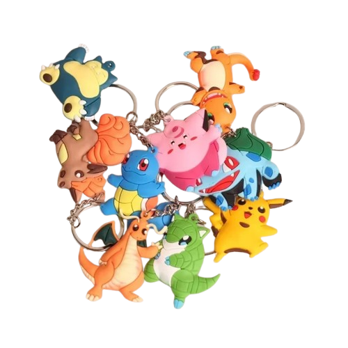 10 pcs. Pokemon keychains in a value set