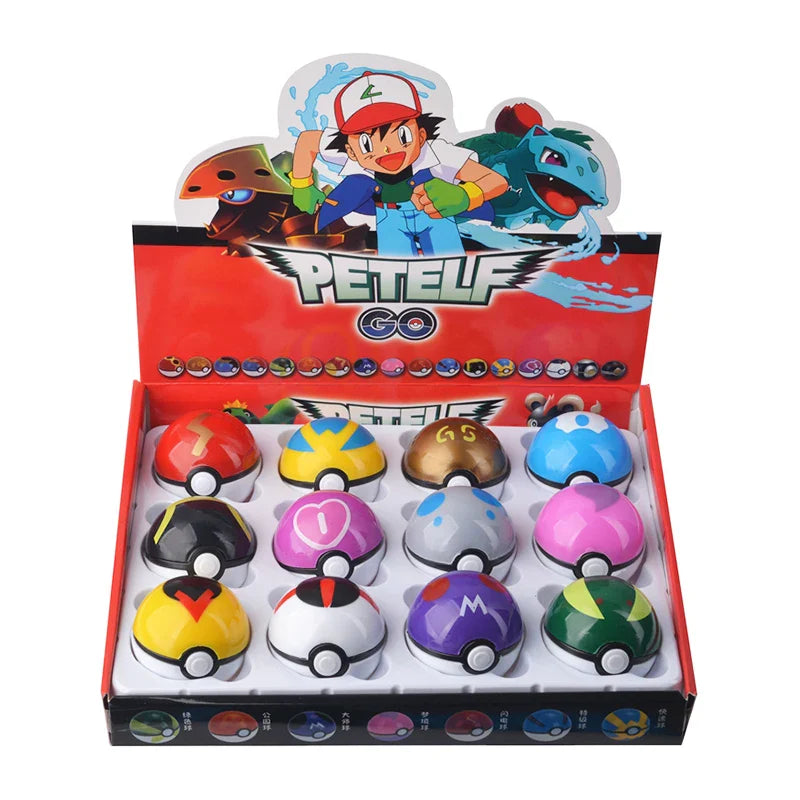 Set of 12 Pokemon Pokeballs (approx. 4.8cm)