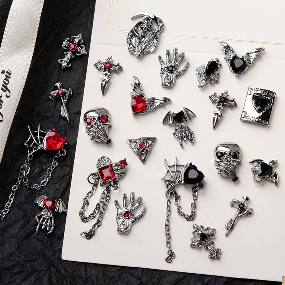 Gothastic 3D Gothic Halloween Nail Charms – Pack of 10