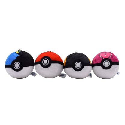 15 pcs.Pokemon Ball Plush Keychain Masterball Collection