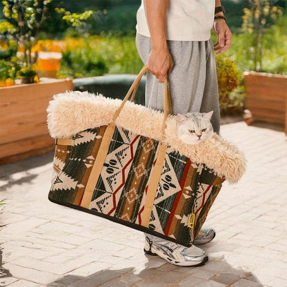 Large Reversible All-Season Indie Boho Cat Carrier - Wondernap