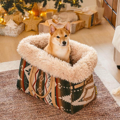 Large Reversible All-Season Indie Boho Pet Carrier and Dog Snuggle Sleeping Bag - Wondernap