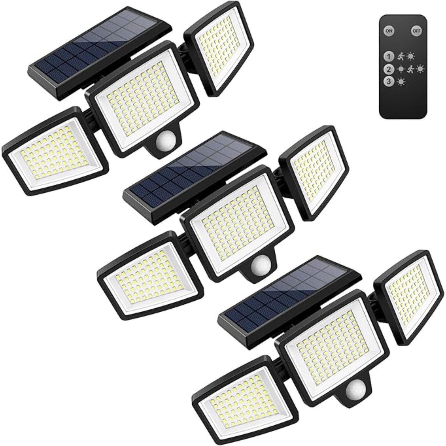 Solar Motion Sensor Floodlight Wireless LED Wall Light