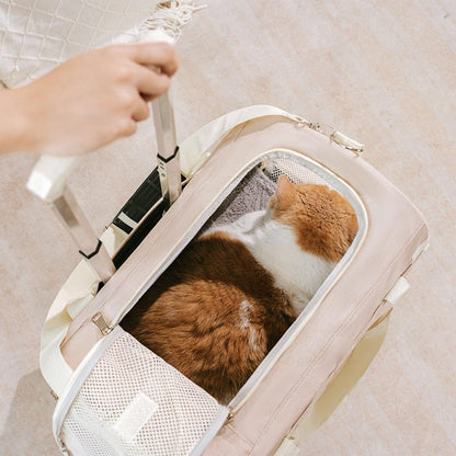 Double-Layer Spacious Multi-Cat Travel Rolling Pet Carrier Bag with Wheels
