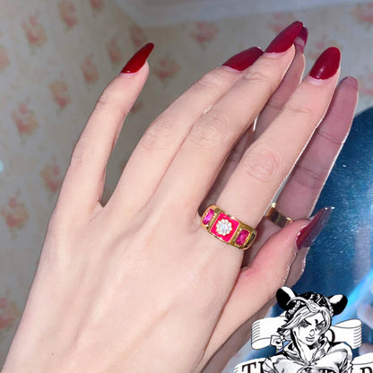 JOJO: Customized Engagement Ring with Exaggerated Vintage Design