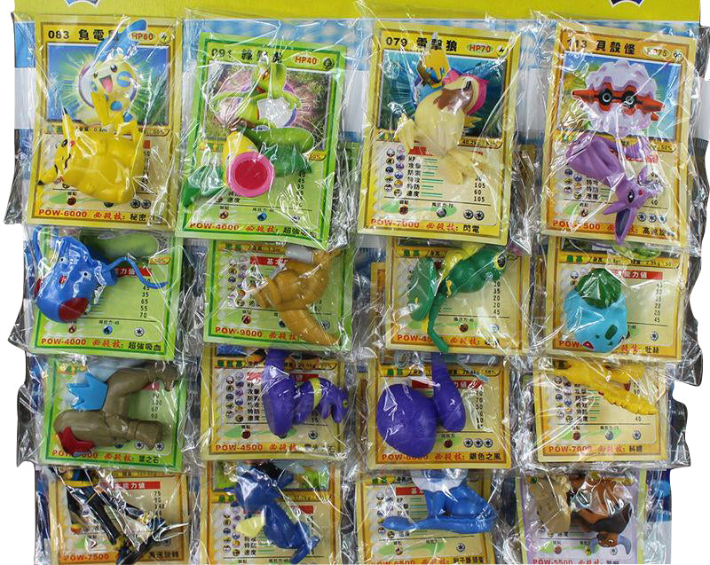 24 pcs. Pokemon figures (approx. 2-6cm) with cards