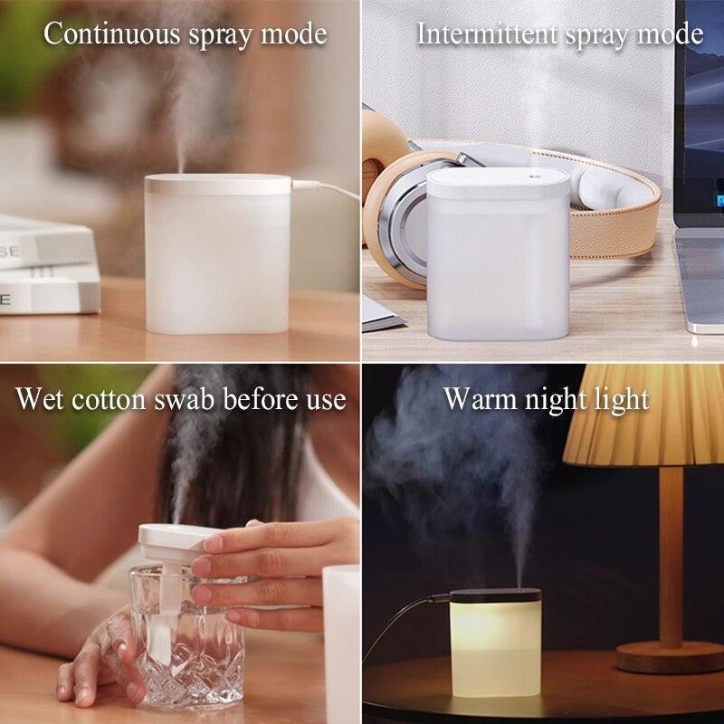 Portable USB Air Humidifier With LED Night Light Diffuser