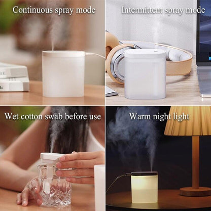 Portable USB Air Humidifier With LED Night Light Diffuser