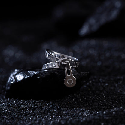 JOJO‘s 925 Silver Gold-Plated Original Design Zipper Ring
