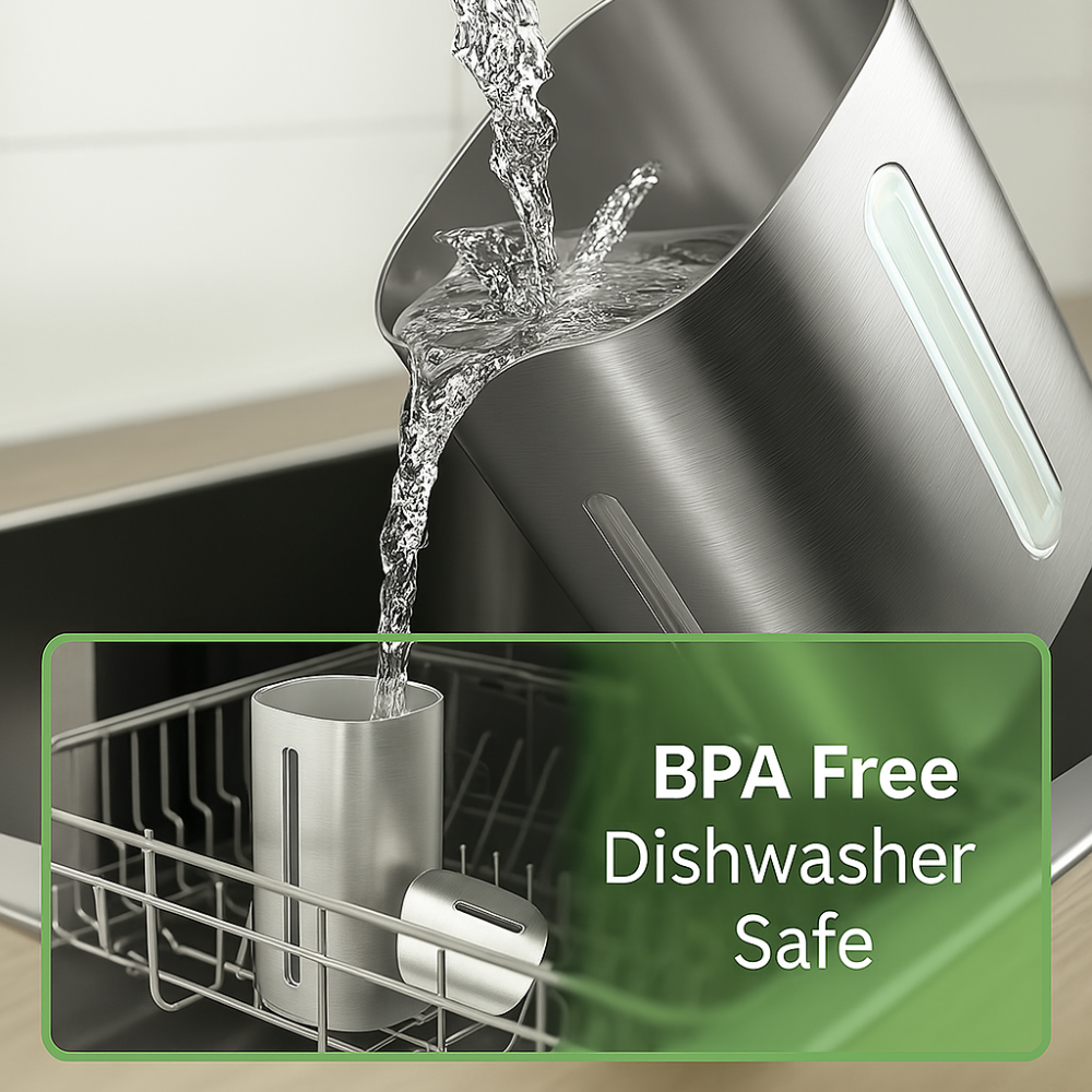 Stainless Steel Cool Mist Humidifier With Dishwasher Safe Cleaning