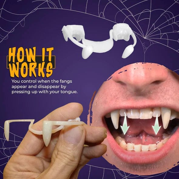 Fangs 2.0 Retractable Vampire Teeth with Tooth Gel | 1 + 1 FREE
