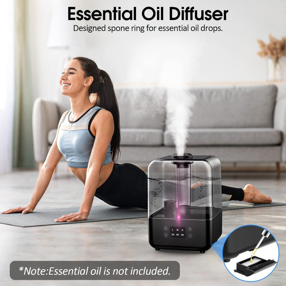 Ultrasonic Humidifier For Large Rooms With Touch Display