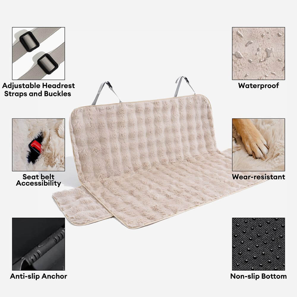 푹신하고 아늑한 반려동물 담요 자동차 시트 보호 커버 - 슈어스텝 