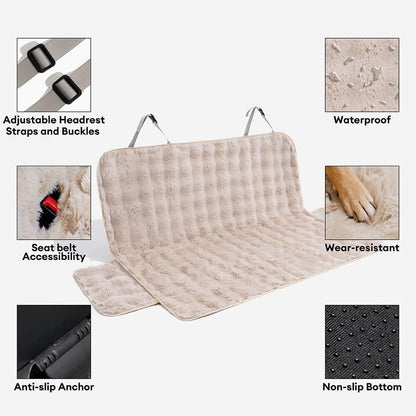 푹신하고 아늑한 반려동물 담요 자동차 시트 보호 커버 - 슈어스텝 