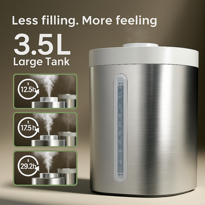 Stainless Steel Cool Mist Humidifier With Dishwasher Safe Cleaning