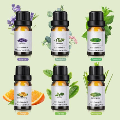 10ml Essential Oils Gift Set of 6 Pieces Premium Quality Oils