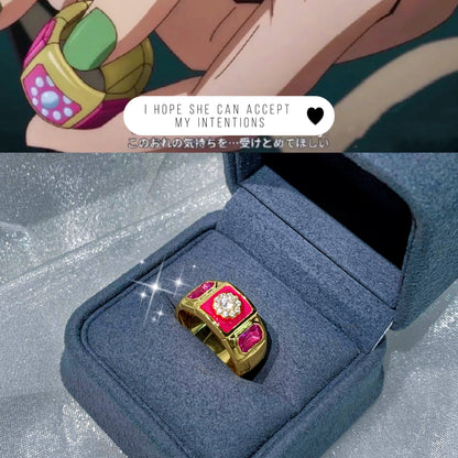 JOJO: Customized Engagement Ring with Exaggerated Vintage Design