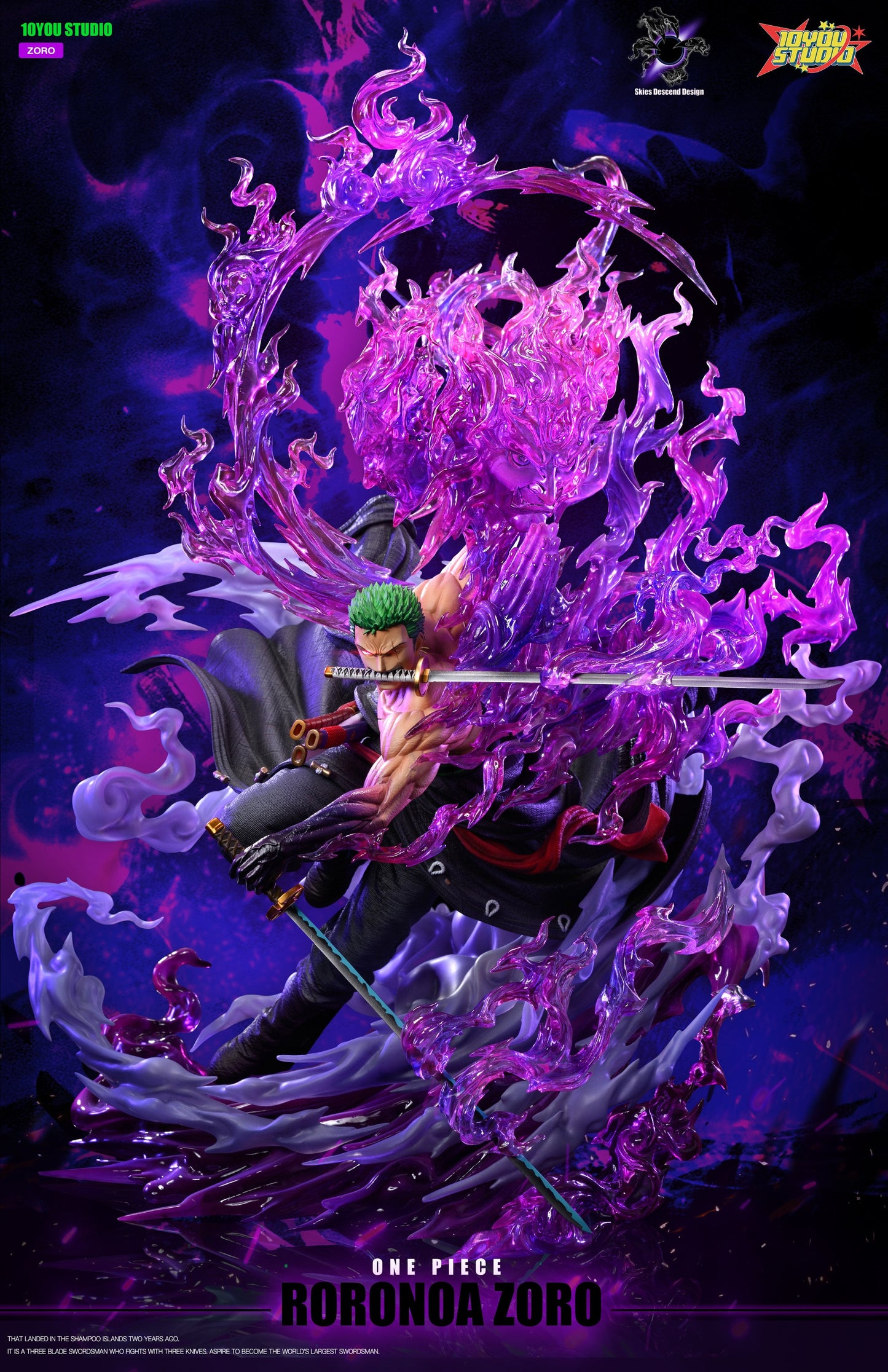 One Piece - Roronoa Zoro | 1:6 Resin Statue | von Skies Descend & 10YOU Studios