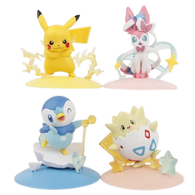 4 pcs. Pokemon figure set with Pikachu, Feelinra Sylveon, Togepi and Piplup (8-10cm)