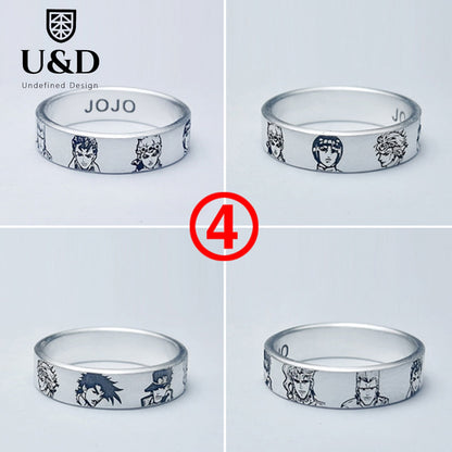 Custom cartoon character sterling silver anime ring JOJO