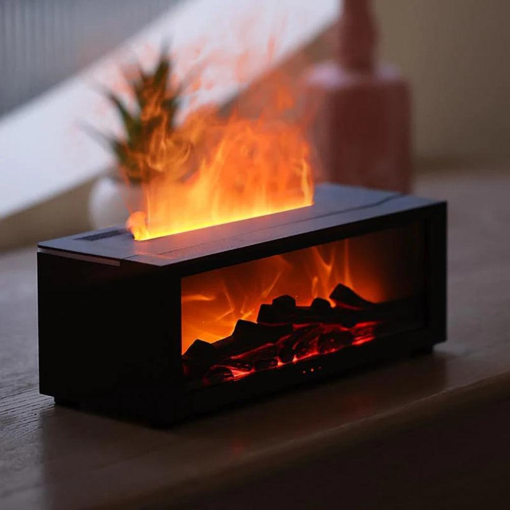 LED Flame Mist Humidifier With Remote Adjustable Diffuser