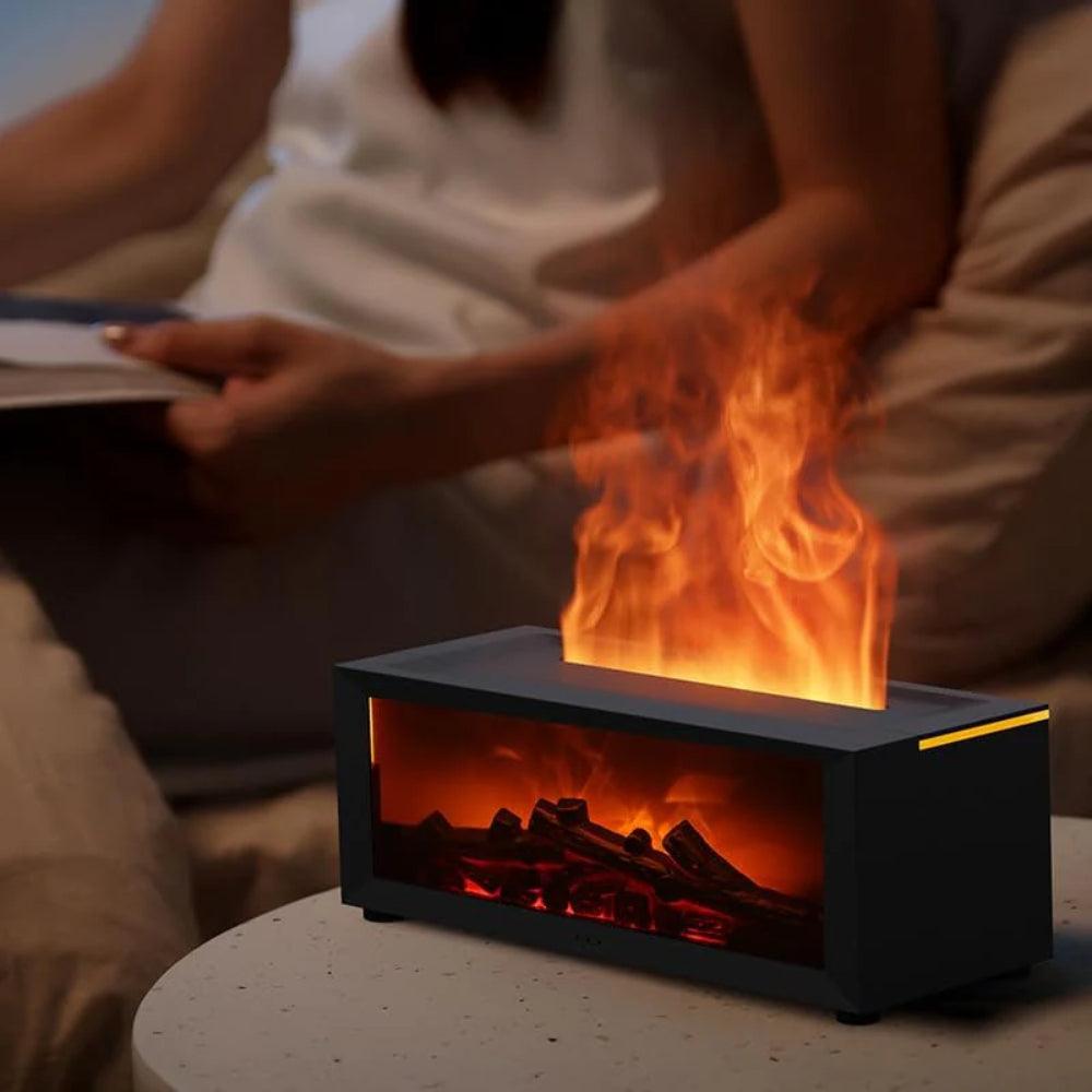 LED Flame Mist Humidifier With Remote Adjustable Diffuser