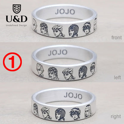 Custom cartoon character sterling silver anime ring JOJO