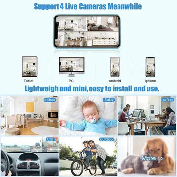 Mini Wireless Magnetic Camera, Live Audio & Video Monitoring in Real Time