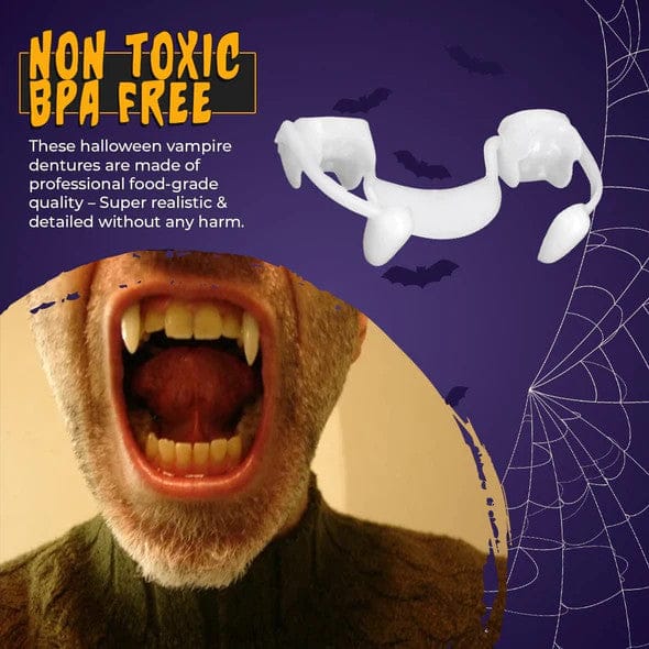 Fangs 2.0 Retractable Vampire Teeth with Tooth Gel | 1 + 1 FREE
