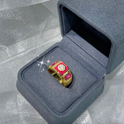 JOJO: Customized Engagement Ring with Exaggerated Vintage Design