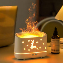 Holiday Flame Effect Diffuser with Reindeer and Snowflake Design