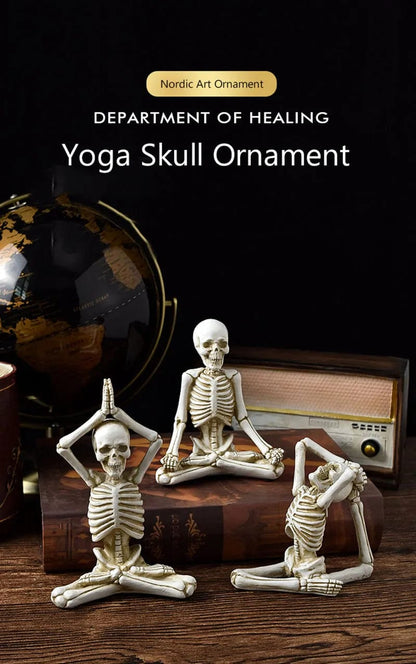 Skellpose Set of 4 Halloween Yoga Skull Skeletons