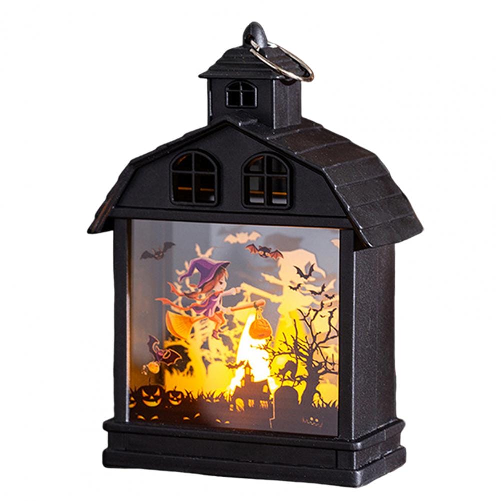 Illuminova Vintage Halloween Lantern with Flameless Candle – Set of 4
