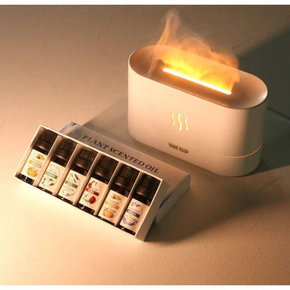 Flame Aroma Diffuser With Organic Essential Oil Set