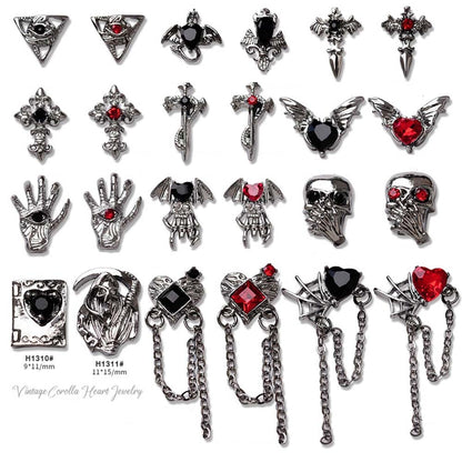 Gothastic 3D Gothic Halloween Nail Charms – Pack of 10