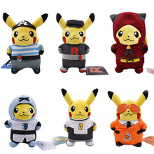 6x Pokemon Pikachu Cosplay Plush (approx 20cm) Team Rocket