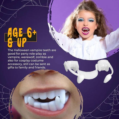 Fangs 2.0 Retractable Vampire Teeth with Tooth Gel | 1 + 1 FREE