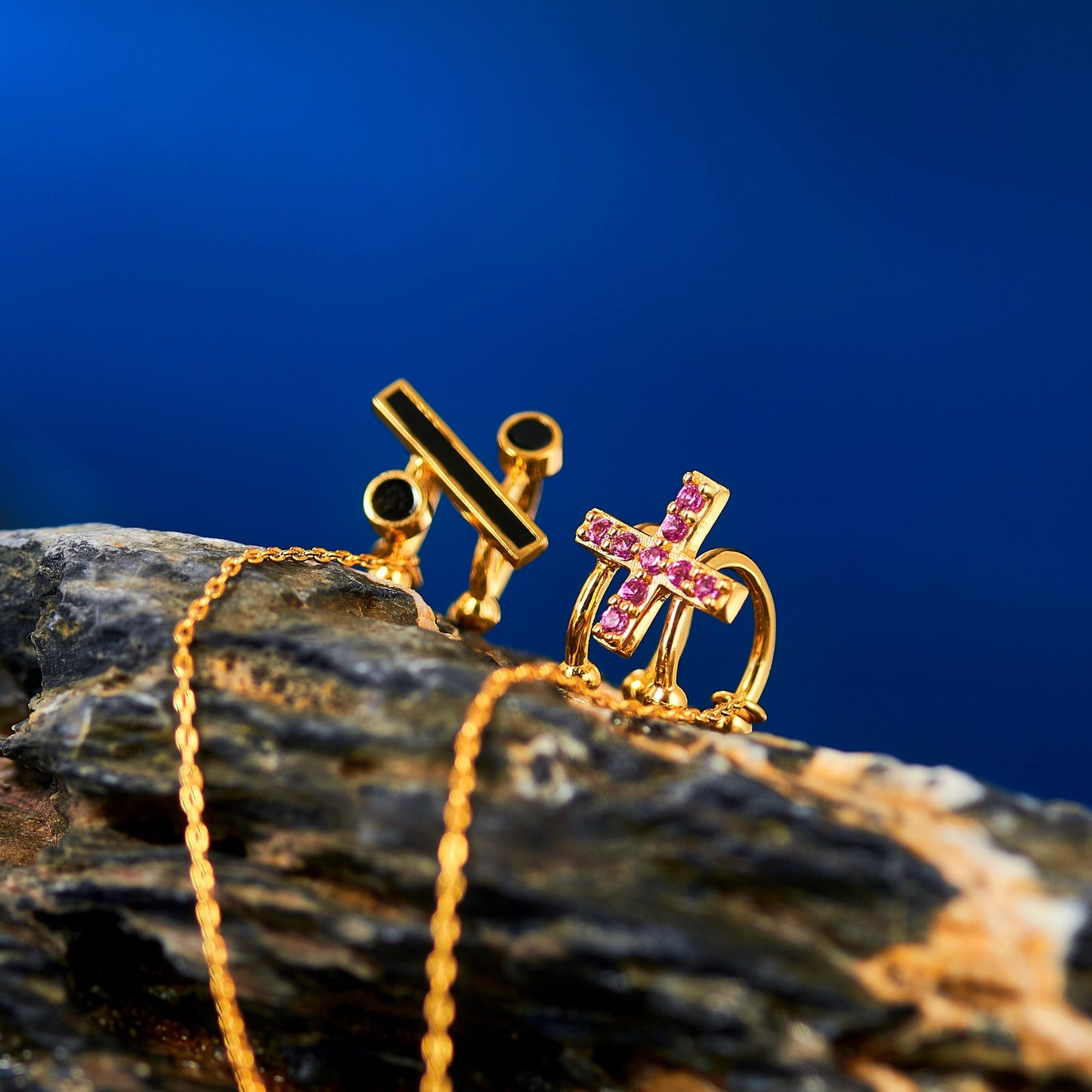 JOJO's Anime-inspired Ear Clip with Addition, Subtraction, Multiplication, and Division Symbols